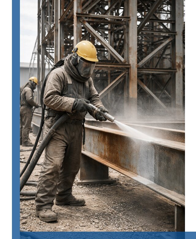 Пескоструйная очистка металлоконструкций в Реже промышленная