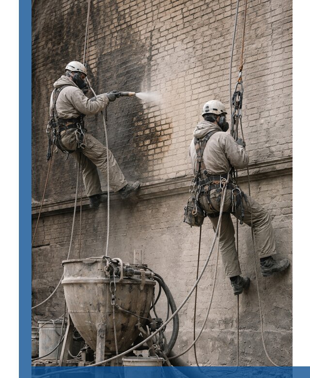 Пескоструйная очистка фасадов в Реже профессионально