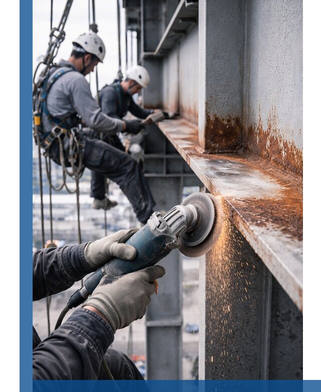 Зачистка металла от ржавчины и подготовка поверхностей в Реже