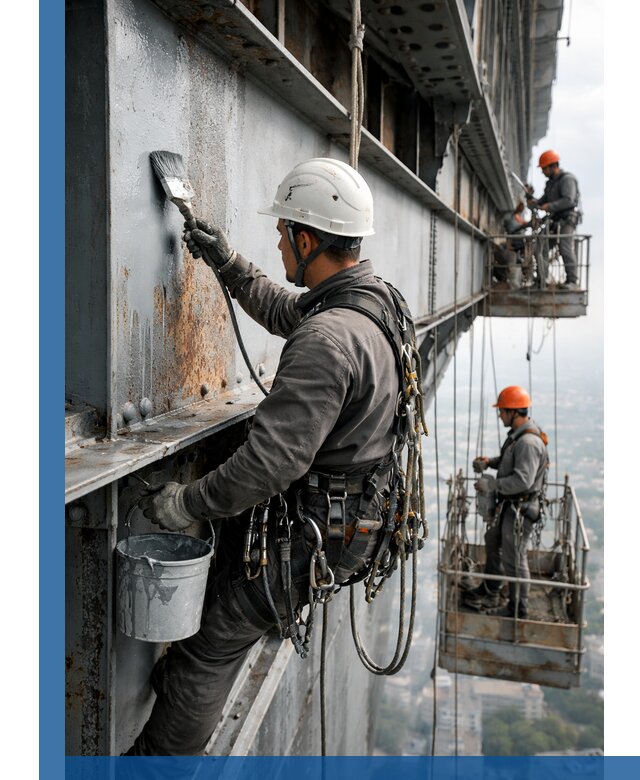 Покраска металлоконструкций на высоте в Реже профессионально