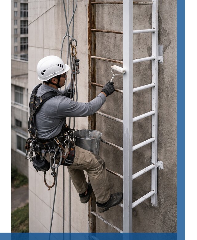 Покраска пожарных лестниц в Реже от 4929 р. | ВЫСОТНИК-Реж