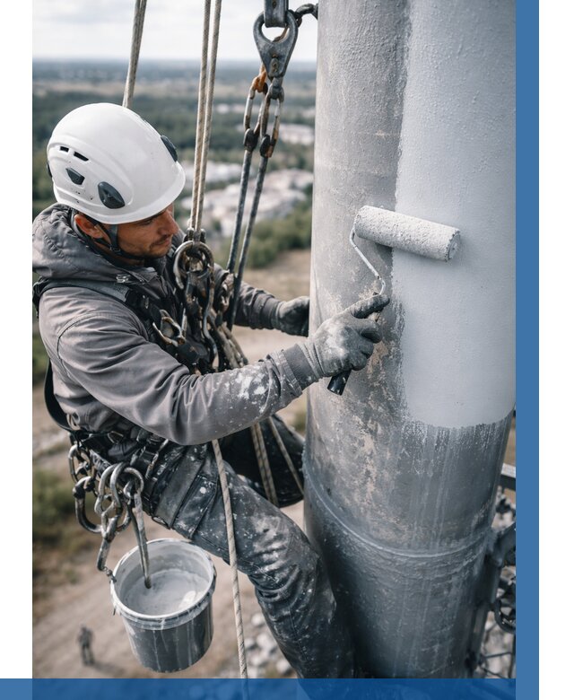 Покраска мачт связи под ключ в Реже от 931 р. | ВЫСОТНИК-Реж