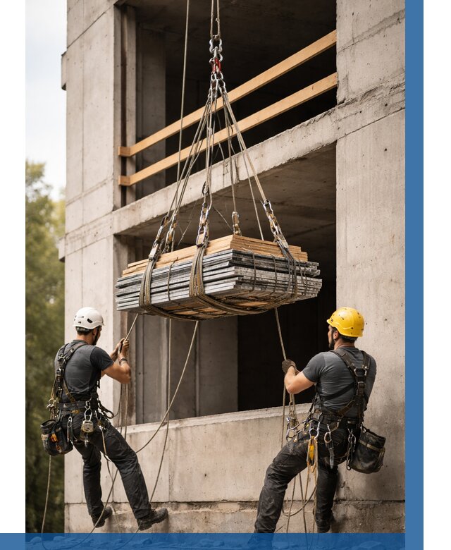 Подъем материала на этаж веревками в Реже от 1643 р. | ВЫСОТНИК-Реж