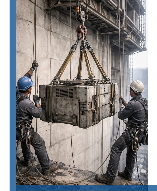 Такелажные работы на высоте, подъем и монтаж грузов в Реже