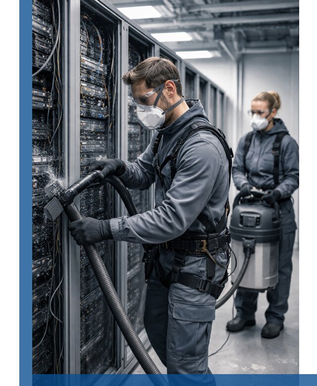 Обеспыливание серверной комнаты в Реже, профессиональная очистка