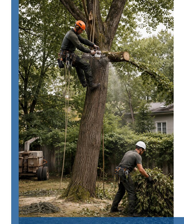 Кронирование деревьев в Реже, безопасная высотная обрезка