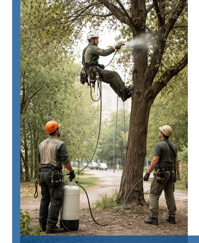 Обработка деревьев от вредителей в Реже профессиональная защита