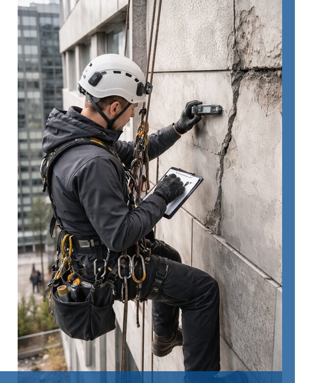 Обследование фасада альпинистами в Реже от 131 р. | ВЫСОТНИК-Реж