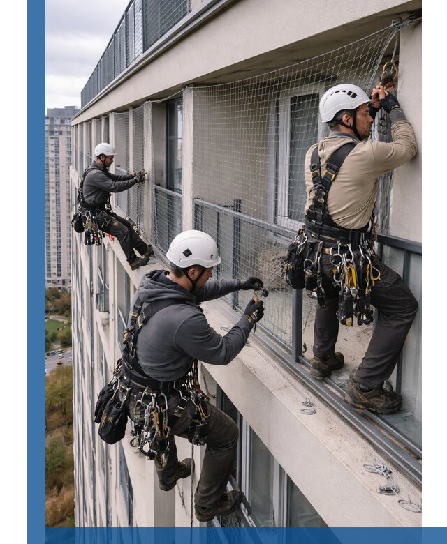 Профессиональный монтаж защитной сетки от птиц в Реже